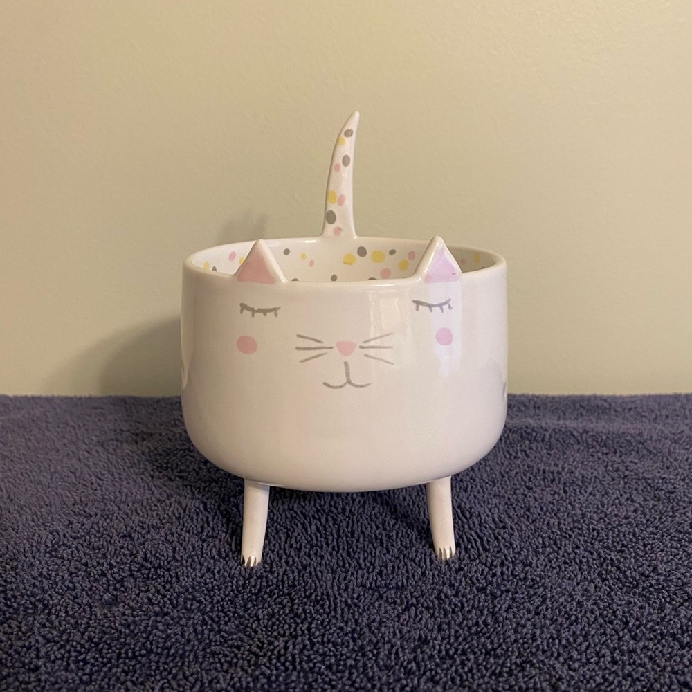 Cute Cat Trinket Dish or Planter from Anthropologie. 
NIB